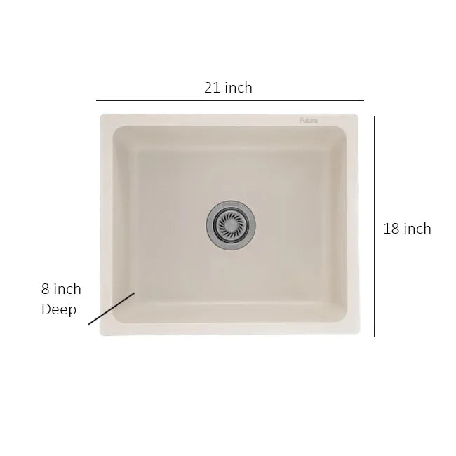 Futura Natural Quartz Series Sink, Premium Stone Finish