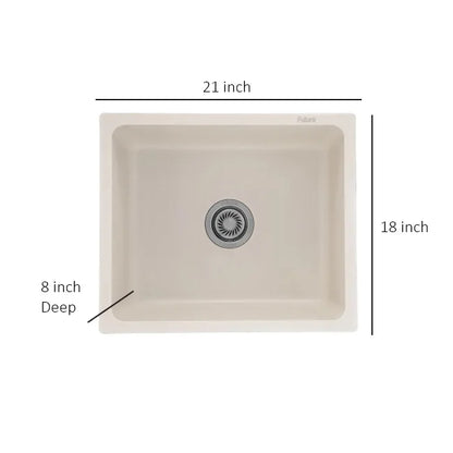Futura Natural Quartz Series Sink, Premium Stone Finish