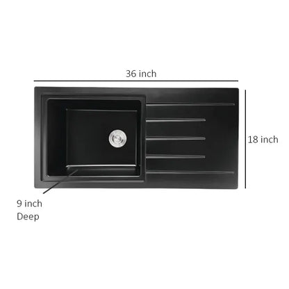 Futura Natural Quartz Series Sink, Premium Stone Finish