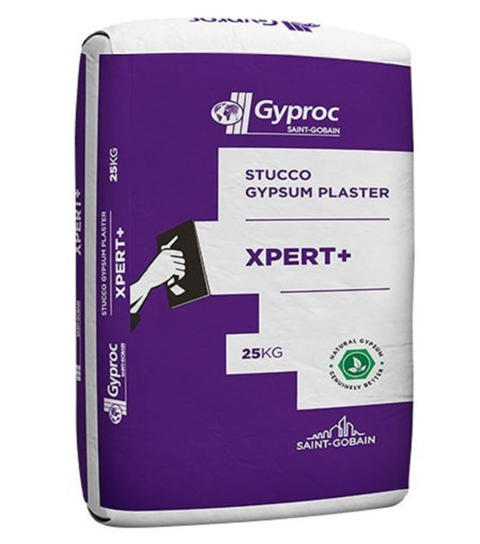 Saint-Gobain Gyproc Xpert+ Gypsum Punning Plaster, 25 Kg