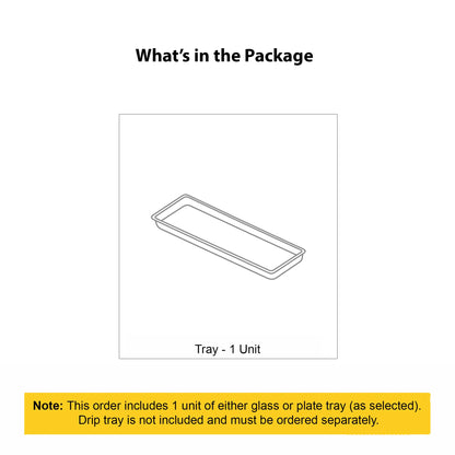 Ebco Kitchen Plate/Glass Tray (with rod supports and anchor kit)