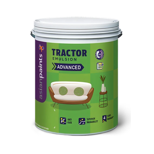Get a bright, fresh white finish for your home on a budget with genuine Asian Paints Tractor Emulsion Advanced. The smart choice for a clean look, with fast 60-min delivery in Bengaluru.