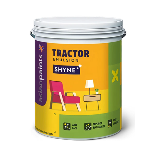 Give your walls an elegant, glowing white finish on a budget with genuine Asian Paints Tractor Emulsion Shyne. The smart choice for a bright look, with fast 60-min delivery in Bengaluru.