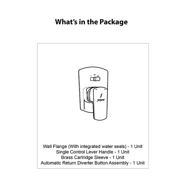 Jaquar High-Flow Single Lever Diverter Exposed Parts Kit