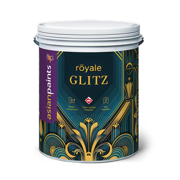 Get a brilliant, glamorous white finish that shines with genuine Asian Paints Royale Glitz Emulsion. The ultimate choice for a luxurious, high-sheen look, with fast 60-min delivery in Bengaluru.