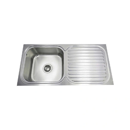 Noway (Futura) Economic Sink Single Bowl with Drainboard, 36x19x8 inches I Homerun, Bangalore