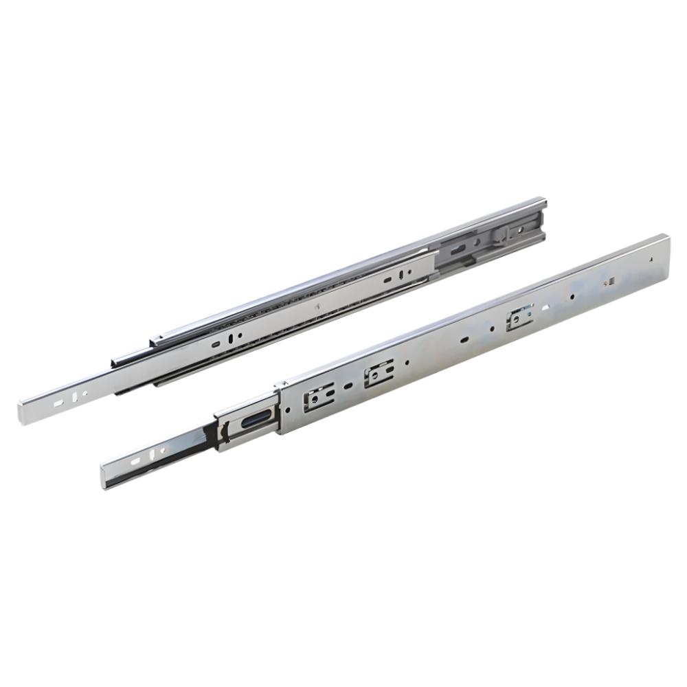 Ebco Sleek Telescopic Drawer Channel (STDS-I-SC), Soft Close, 35 kg Capacity, Zinc