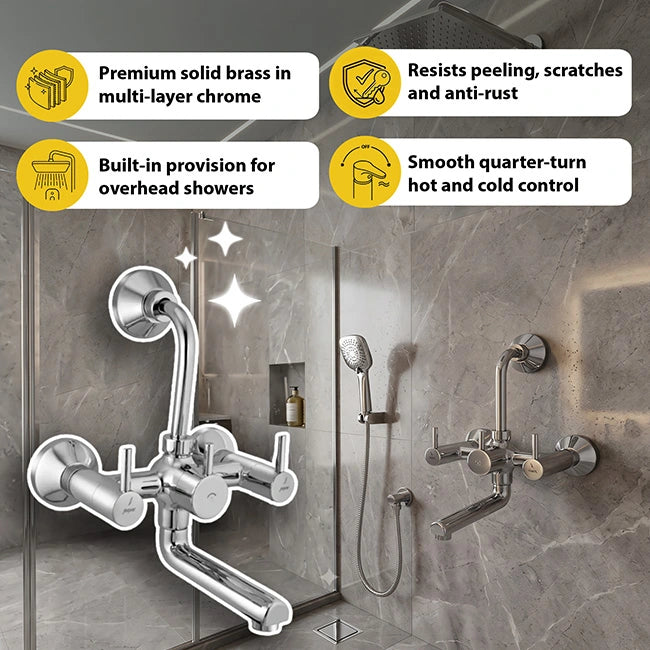 Jaquar Florentine Prime Wall Mixer with Shower Provision, Chrome I Homerun, Bangalore